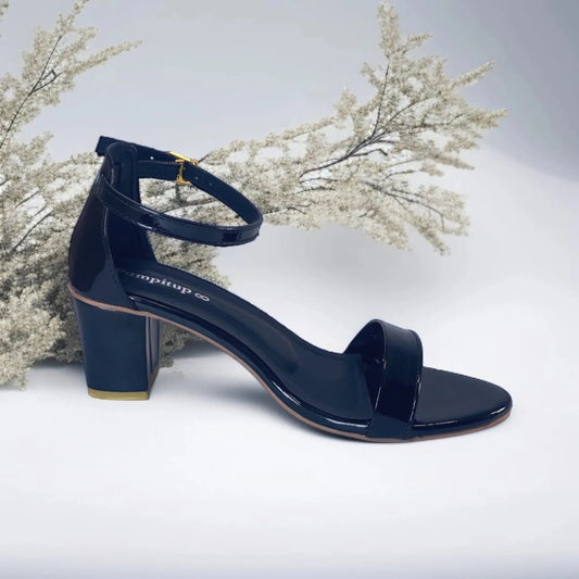 Black Yaro Block Heel Sandal PIU_164