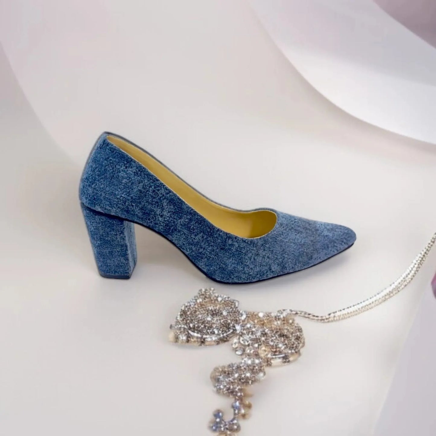Blue Comfy ChicBlock Heels Pump PIU_134