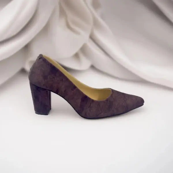 Brown Serenity Shoes Block Heels Pump PIU_132