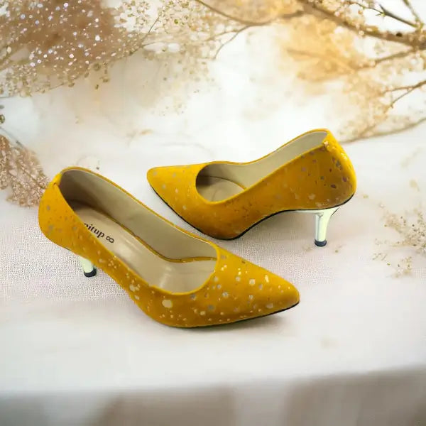 Chrome Yellow Stiletto Heel Pump PIU_150