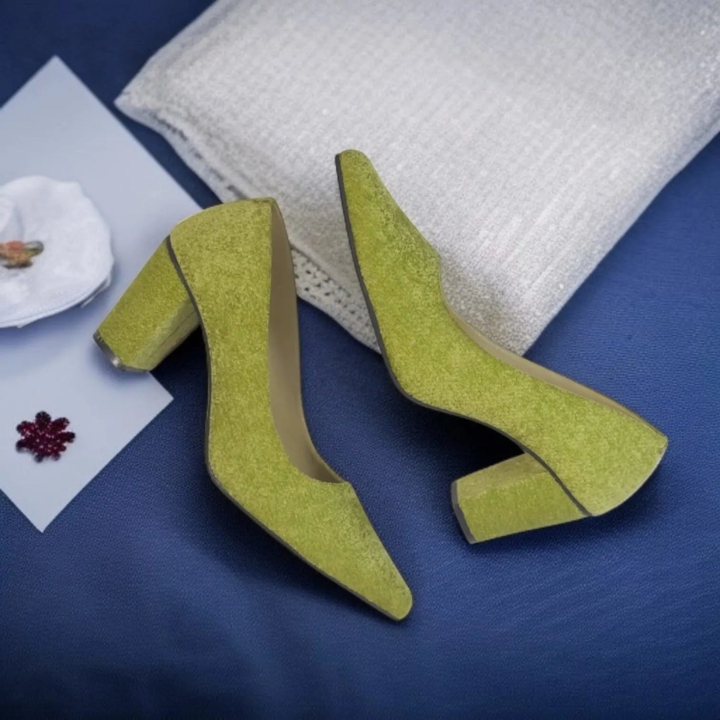 Green Comfy ChicBlock Heels Pump PIU_133