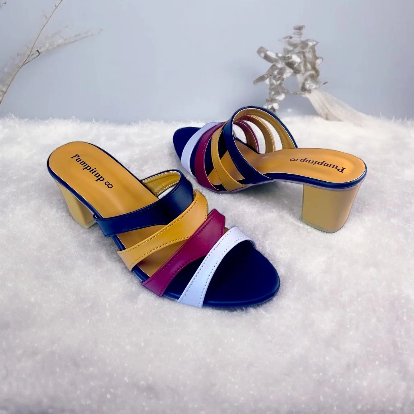 Multi Rip Block Heel Sandal PIU_159