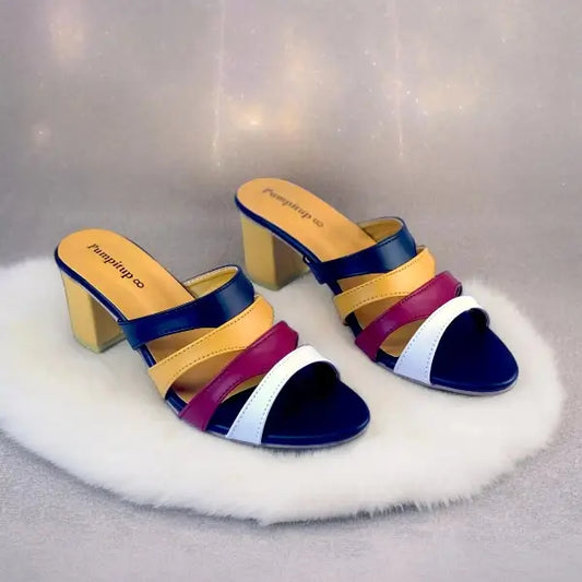 Multi Rip Block Heel Sandal PIU_159