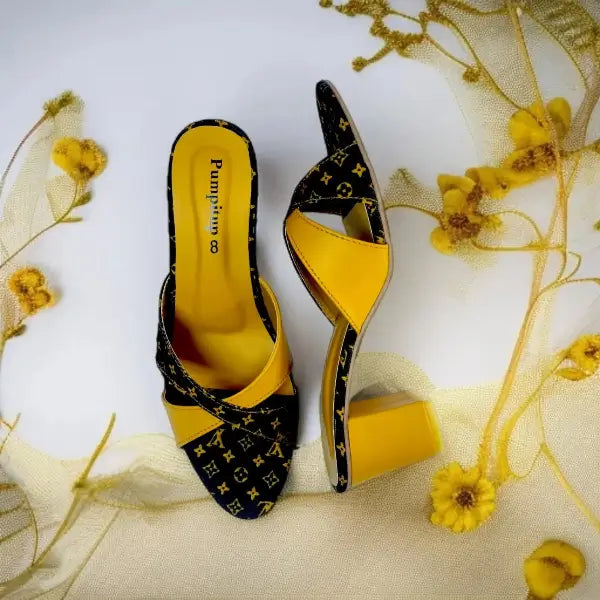 Mustard LVX Super Comfy Block Heel Sandal PIU_158