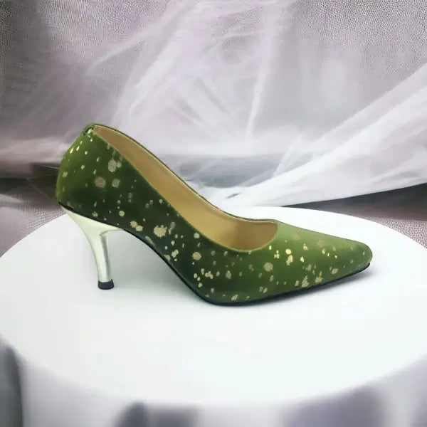 Pine Green Stiletto Heel Pump PIU_149