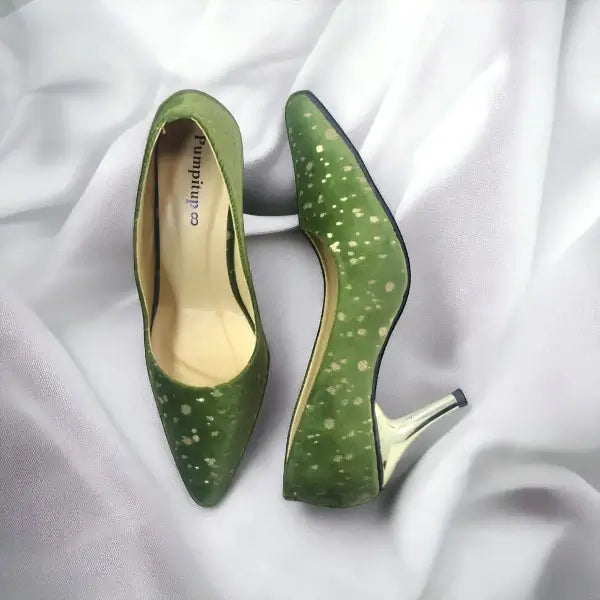 Pine Green Stiletto Heel Pump PIU_149
