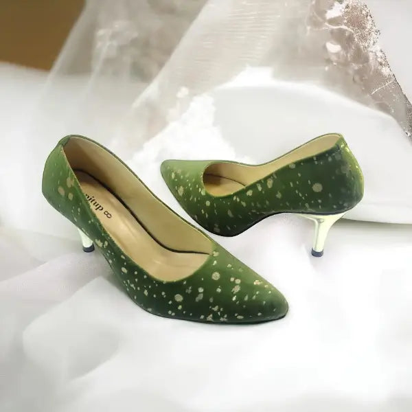 Pine Green Stiletto Heel Pump PIU_149
