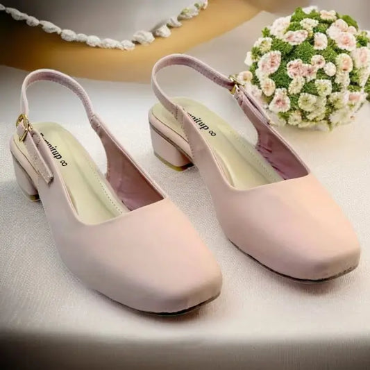 Pink Sleek Solace Slingback Block Heel PIU_210