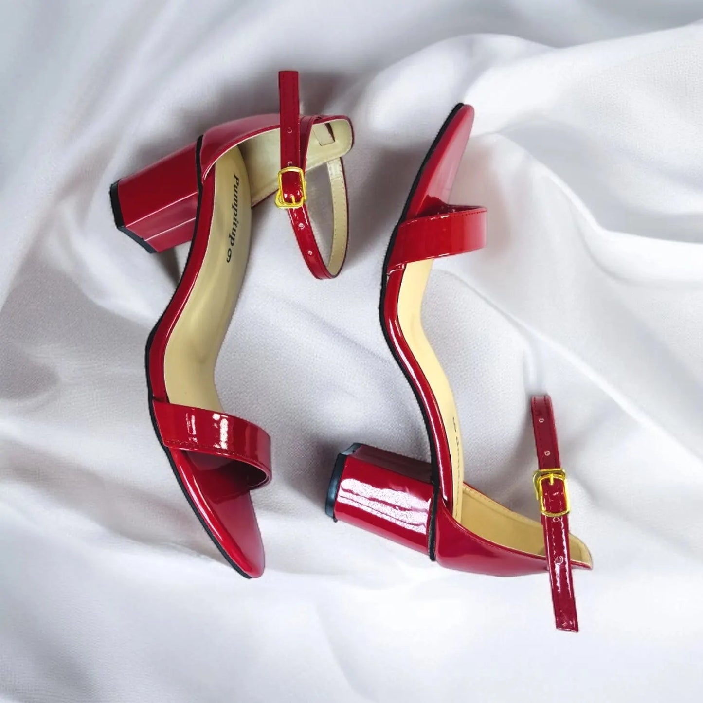 Red Yaro Block Heel Sandal PIU_165