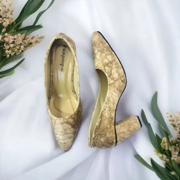 Skin Crushed Comfy Block Heel Pump PIU_146