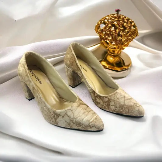 Skin Crushed Comfy Block Heel Pump PIU_146