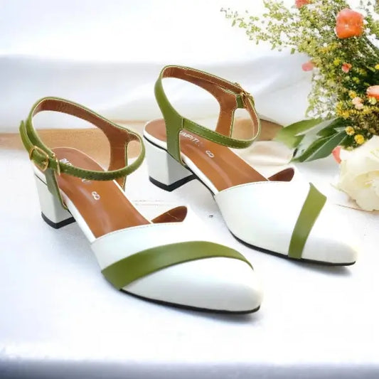 White Grace Block Heels PIU_199