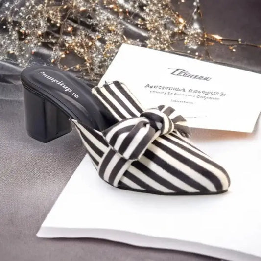 Zebra Luxe Knot Block Heel PIU_179