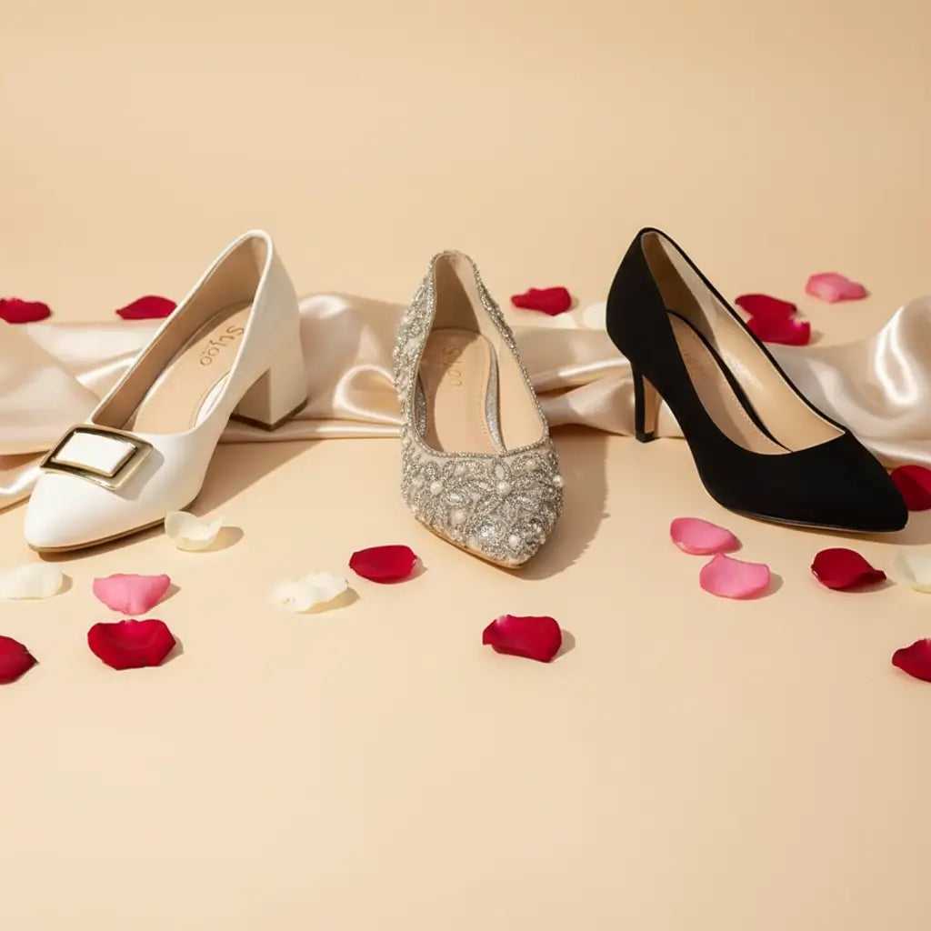 Block heels vs stilettos vs flats — women's shoe comparison by PumpItUp Pakistan