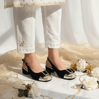 BG Monarch Luxe Slingback Block Heels PIU_212 Amarah & Patent Rexine ladies shoes PumpItUp.pk