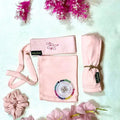Baby Pink Saudi Niqab Set HB-51 – Complete Double Georgette Niqab Set with Accessories by Hijabiyana
