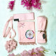 Baby Pink Saudi Niqab With Beads Set (HB-52)