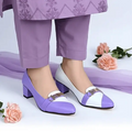 Banafshi Pearl Block Heel Banafshi Pearl sofa rexine ladies shoes PumpItUp.pk