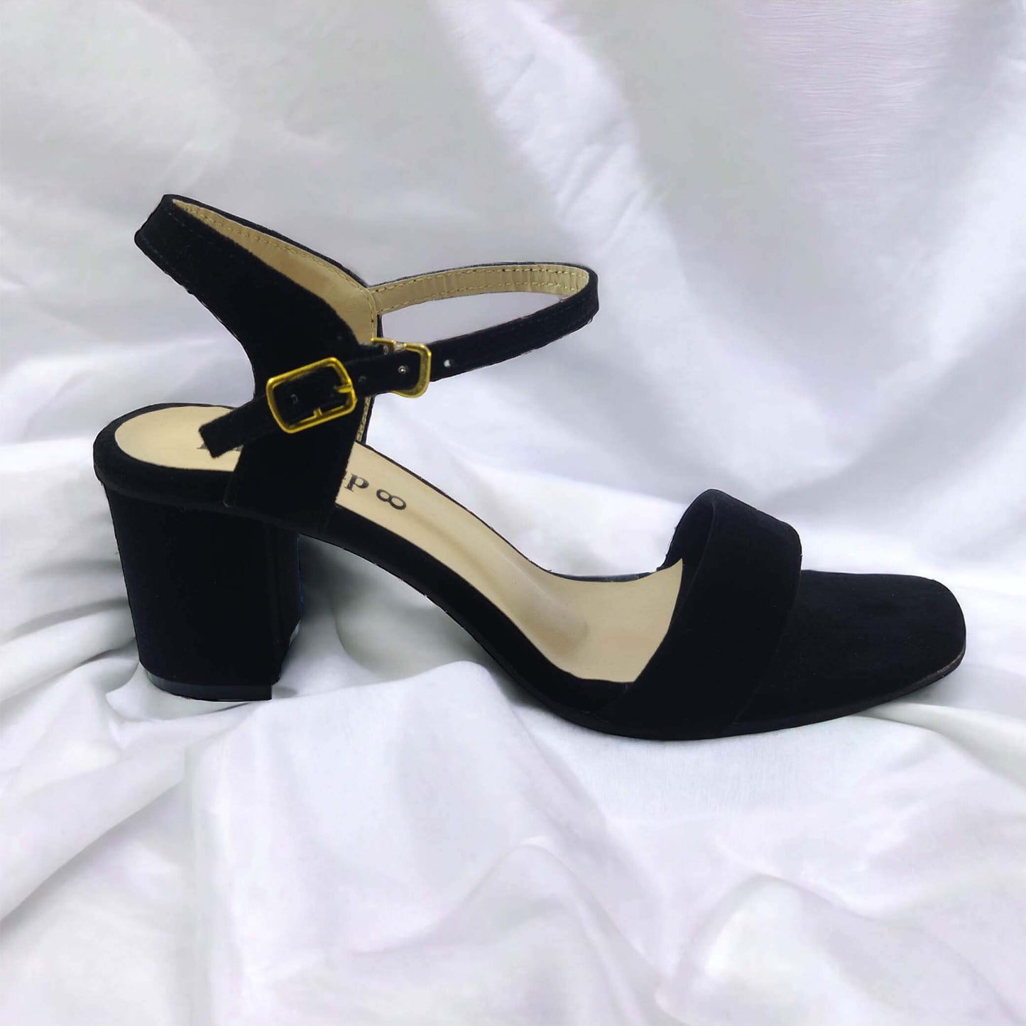 Black Block Heel Casual Sandal PIU_31-1