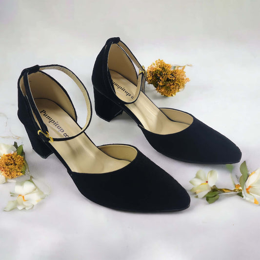 Black Block Heel Pump PIU_03