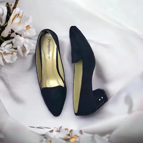 Black Comfy Block heel Pump PIU_145
