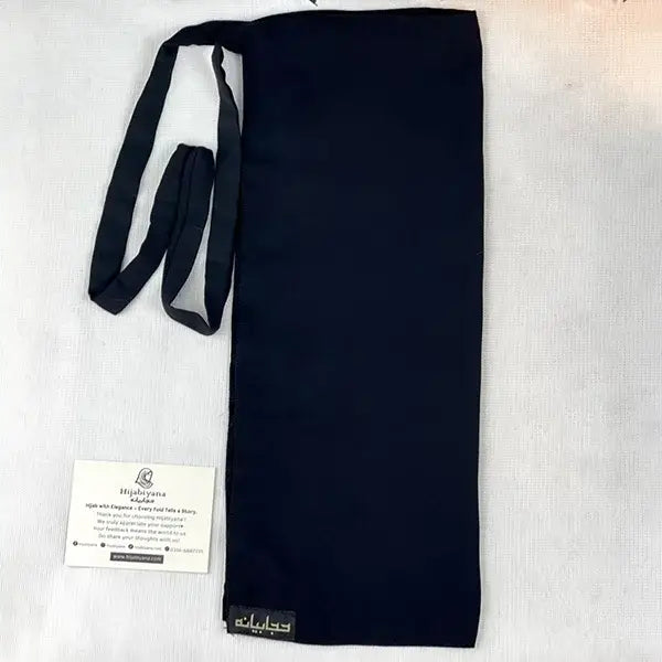 Black Half Niqab HB-67 – Lightweight Double Georgette Modest Wear by Hijabiyana