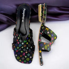 Black Hermes_LV Block heel Sandal PIU_154