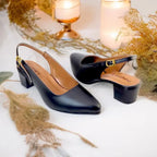Black Noir Curve Slingback Block Heel PIU_178