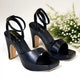 Black Platform Wedges Heel PIU_271