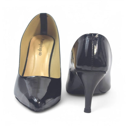 Black Reflected Comfy Court Shoe PIU_151