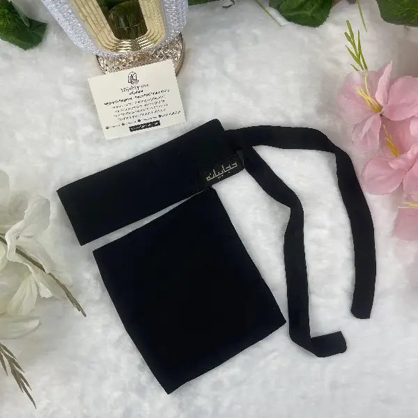 Black Saudi Niqab HB-1 – Double Georgette Fabric by Hijabiyana-Pumpitup,pk