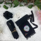 Black Saudi Niqab With Beads Set (HB-4)