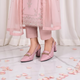 Blush Pink Dove Slingback Block Heel PIU_266