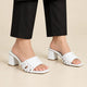 Bracies White Block Heels PIU_ 296