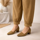 Brown Comfy Block heelA Pump PIU_110