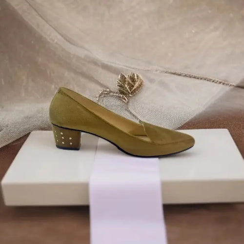 Brown Comfy Block heelA Pump PIU_110