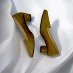 Brown Comfy Block heelA Pump PIU_110