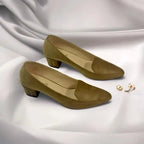 Brown Comfy Block heelA Pump PIU_110