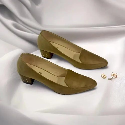 Brown Comfy Block heelA Pump PIU_110