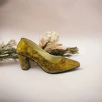 Brown Crushed Comfy Block Heel Pump PIU_148