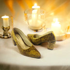 Brown Crushed Comfy Block Heel Pump PIU_148