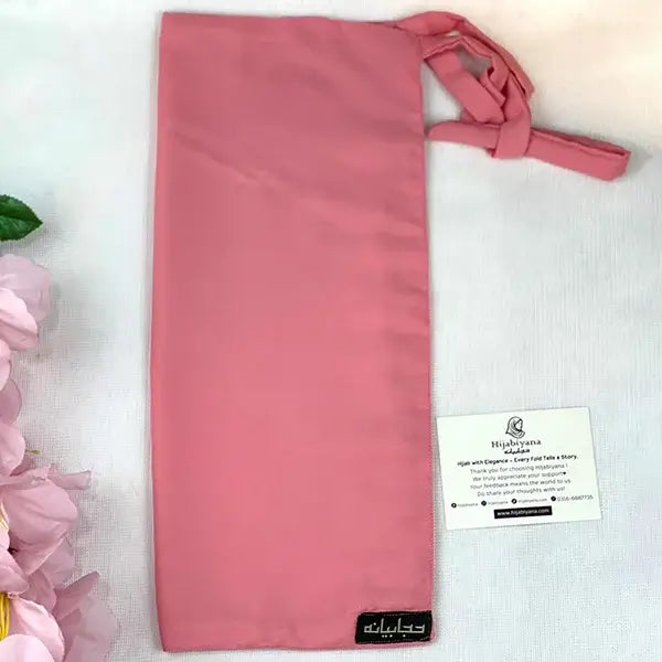 Candy Pink Half Niqab HB-69 – Lightweight Double Georgette Modest Wear by Hijabiyana