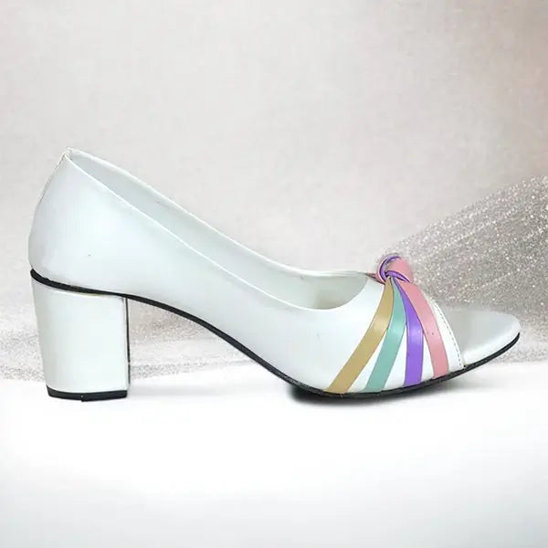 Candy White Block Heel Sandals - PIU_279 - Buy Online Pakistan | PumpItUp
