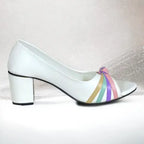 Candy White Block Heel Sandals - PIU_279 - Buy Online Pakistan | PumpItUp
