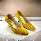 Chrome Yellow Stiletto Heel Pump PIU_150