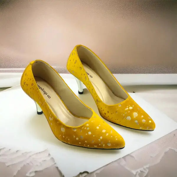 Chrome Yellow Stiletto Heel Pump PIU_150