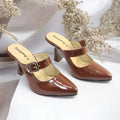 Cocoa Gloss Heels Pump PIU_189