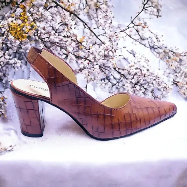 Crocodile Half d'Orsay Slingback Pump PIU_135