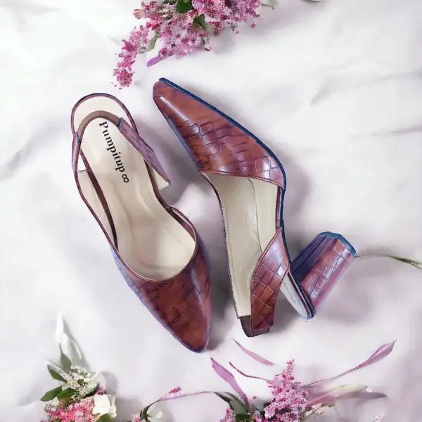 Crocodile Half d'Orsay Slingback Pump PIU_135