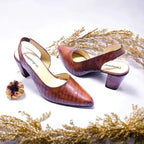 Crocodile Half d'Orsay Slingback Pump PIU_135